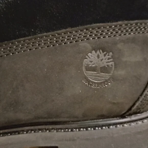 Women's Timberland Black Nubuck Fleece Fold Down Work Boot - Picture 8 of 10